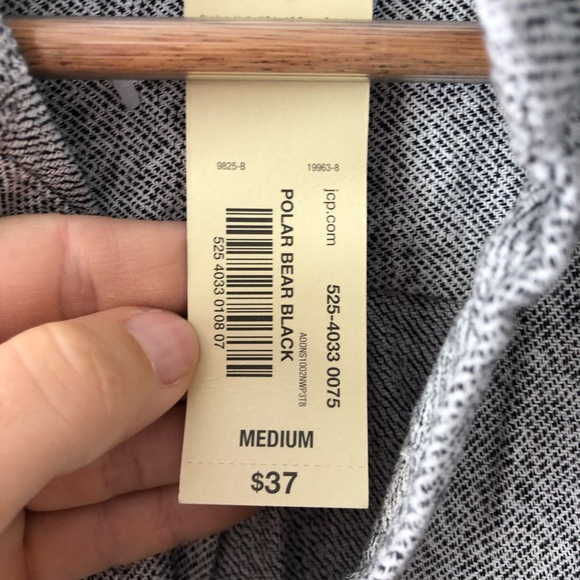 Arizona Jeans Polar Bear Black button down sz: Med - Picture 5 of 7